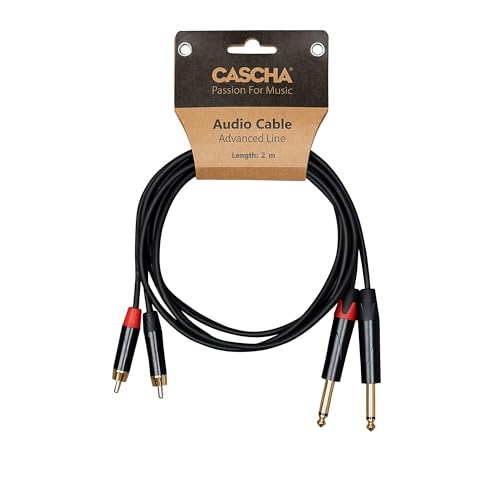 CASCHA Advanced Line Audio Cable RCA (2M) to Jack (2M), 1 m, black