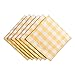 DII Oversized 20x20" Cotton Napkin, Pack of 6, Yellow & White Check - Perfect for Spring, Fall, Thanksgiving, Dinner Parties, Weddings, Showers or Everyday Use