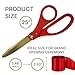 Red Ribbon Cutting Ceremony Kit - 25 Inch Giant Grand Opening Scissors With Gold Blade and Red Satin Ribbon for Grand Opening Business Ceremonial Christmas and Special Events