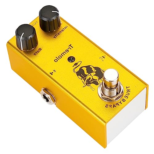 Pédale tremolo guitare électrique effet bypass simulation tubes modulation