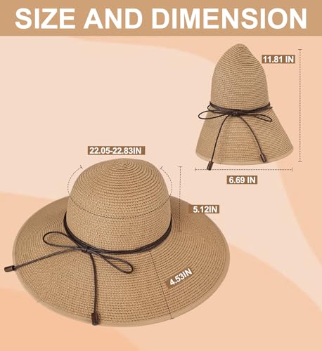 Sombrero de paja Surblue para mujer con correa miniatura 5