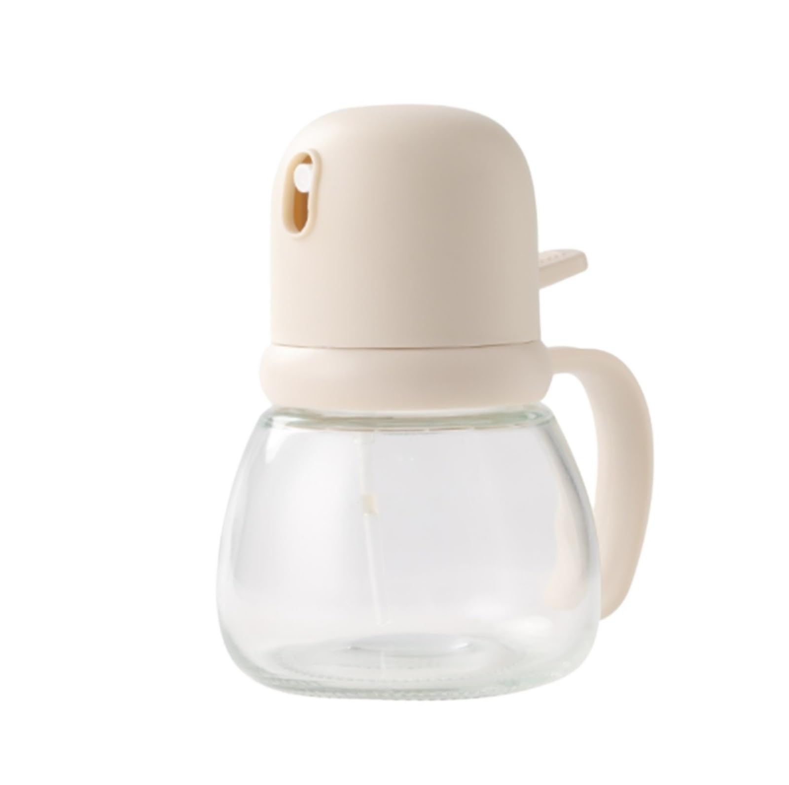 Ölsprüher Öl Sprühflasche Push-Typ Glas Öl Sprayer Ist Geeignet for Air Fryer Kochen Barbecue Öl Spray Topf Ölsprüher für Speiseöl(Beige)