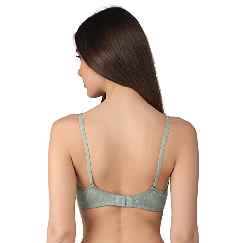 Image of Women's Cotton Blend Lightly Padded Wirefree T-Shirt Bra Combo (Pack of 3)