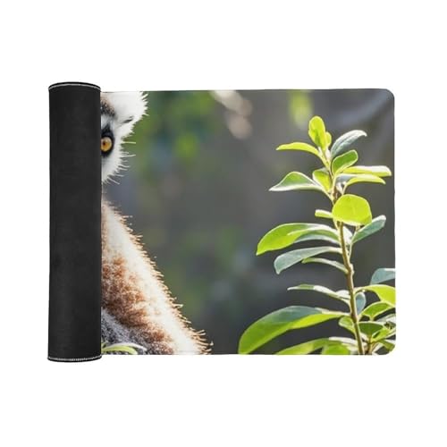 Tapis de souris lémurien antidérapant grand format pour ordinateur - 3