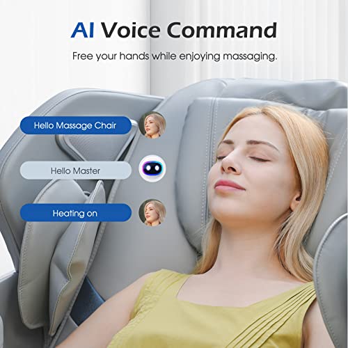 Bosscare Massage Chair Sl Track Massage Chair Recliner, Zero Gravity Full Body Airbag Massage Chair With Body Scan Bluetooth Heat Ai Control Foot Roller Handrail Shortcut Key, R8686 Gary #TOP2