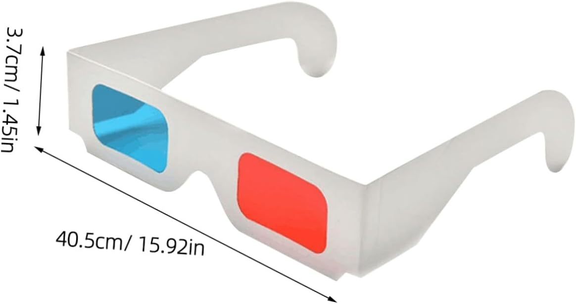 50pcs Anaglyph Glasses Red Blue Cardboard Spectacles for Movies Games and Magazines Family Fun and Portable Viewing Experience