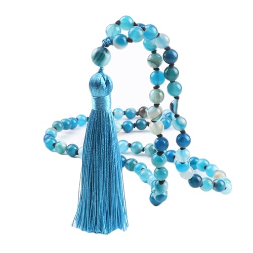 Bracelet de perles de 8 mm extensible en agate pour un confort quotidien sans fermoir