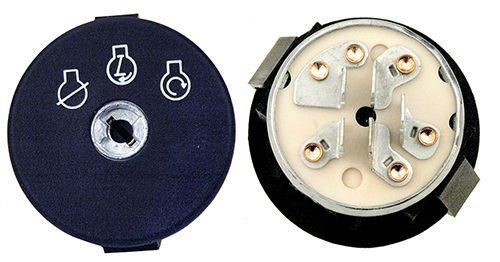 Ignition Key Switch w/ Key Replaces Ariens 03277000; Bush Hog 50047912; Oregon 33-379; Scag 483472; Snapper / Kees 7072684YP