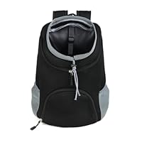 Lauviomify Haustier Rucksack von 3 bis 7 kg - Verstellbar und Atmungsaktiv - Mit Fronttasche für Kleine Hunde und Katzen - Head-Out-Design - Sicherheits-Haken - Ideal für Reisen, Wandern und Outdoor.