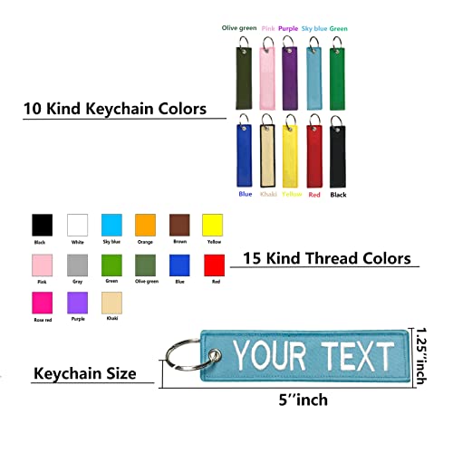 Mvcen Personalized Keychain, Embroidery Keychain Double Side Custom Key Tag Customized Key Chain Key Ring Accessories For Backpack, Cars, Motorcycles, Scooters #TOP5