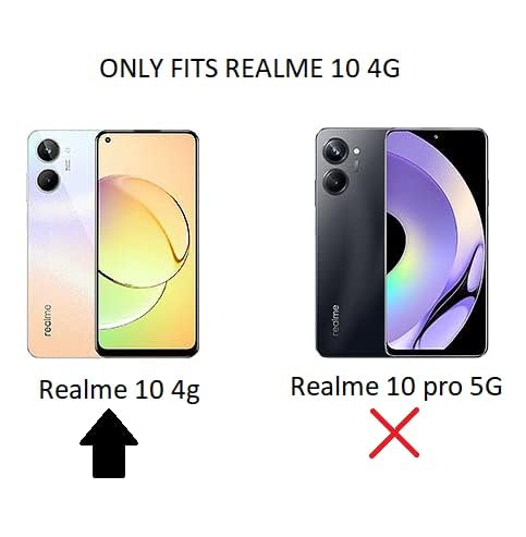 Image of Prime Retail Hard PC Back Case Cover for Realme 10 4G Anti Slip Ultra Thin Shockproof Reinforced Corners (Transparent)