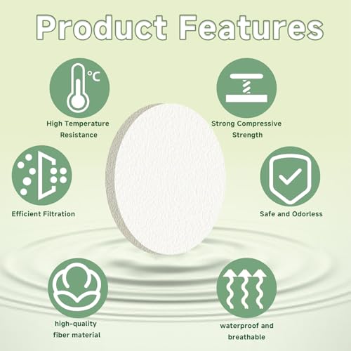 Image of 24Pcs 3 inch Monotub Adhesive Filter Disks 3mm Thick Monotub Filter Discs Mushroom Filter Pads for Mushroom Growing Supplies Monotub Filtration Pad Replacements for Wide Mouth Jar Lids Mason Jars