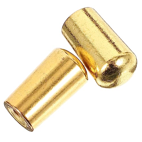 Abaodam 2個 ギタースイッチキャップ プレートギター 立つ ライナー キーボード フィーダーのおもちゃ エレキギターのトグルキャップ ギターのヒント トグルピックアップ 金属 Golden