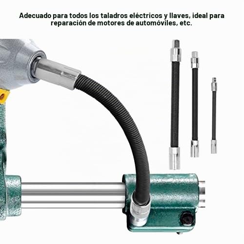 Miniatura 7 de Barra De Extensión Flexible De Acero Con Resorte De 3 Piezas, Juego De Puntas Magnéticas De 1 4 Pulg., 3 8 Pulg., 1 2 Pulg., Puntas De Eje, Kit De Destornillador Suave Hexagonal,