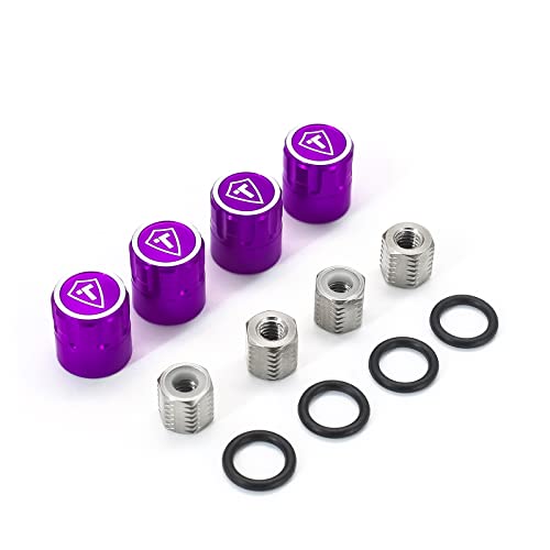TREAL 1.9 Wheel Center Caps M4 Nuts(4P) for 1/10 RC Crawler TRX4 Axial SCX10 III SCX10 II Capra (Purple)