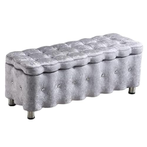 Tabouret de bout de lit avec coffre de rangement pour optimiser l'espace - 2