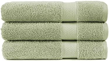 5 Piece Beige Bath Towel Set, 100% Combed Cotton Towels, Shower Towel, 600 GSM Luxury Bath Towels, Plush and Absorbent Bathroom Towel Set, (1 Bath Towel 2 Hand Towels 2 Washcloths) - Beige