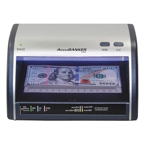 AccuBANKER Cash and Card Counterfeit Bill Detector, Money Checker with LED UV Detection LED420 Cover