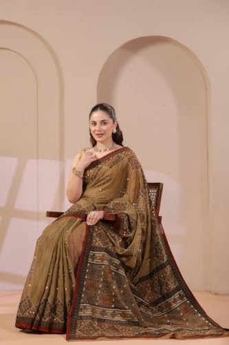 Image of TAMAIRA FASHION Mulmul Pure Cotton Saree For Woman |Office Wear Daily Wear Sarees For Women Without Blouse Piece(Available in 10 Colours)