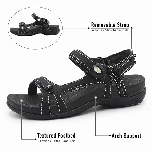 Image of SIGNATURE Arch Support Womens Sandals Comfortable Walking. Everyday Comfy Sandals Women Wear for Beach, Travel, Water, Outdoor, Hiking. Women Footwear.