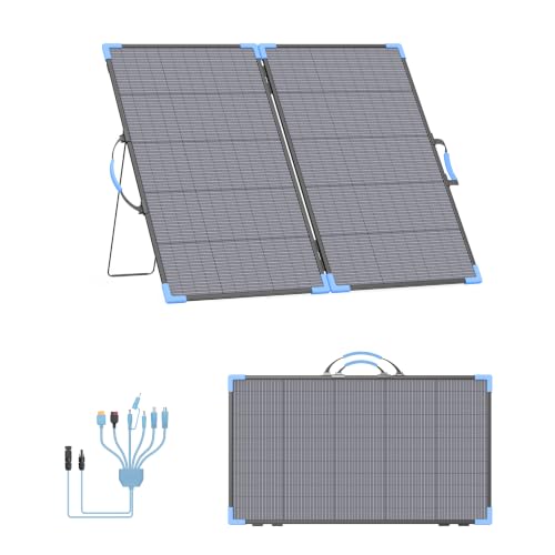220W Bifacial Portable Solar Panel for Power Station, 25.5% High Efficiency