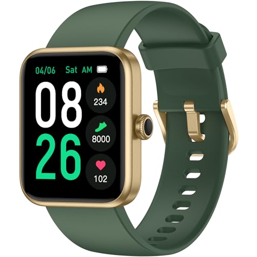 TYKOIT Smart Watch, Fitness Tracker with Heart Rate Monitor, Blood Oxygen, Sleep Tracker, 41mm Touchscreen Smartwatch for Android iOS Waterproof Pedometer Watches Step Calories Tracker for Women Men