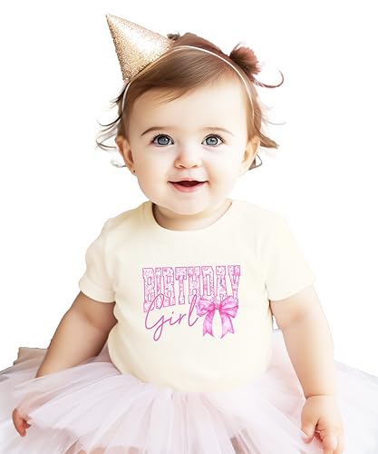 Floral Birthday Girl Shirt for Women, Teens & Kids Pink Coquette Bow Party T-Shirt2