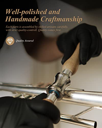 Eastar Etr-390 Standard B Flat Trumpet For Beginners Intermediate, Advanced Upgraded Trumpet Instrument With Hard Case, Cleaning Kit, 7C Mouthpiece, Gloves, Golden #TOP6