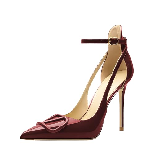 Image of Women's Pointed-Toe Bag-Toe Strappy High-Heeled Shoes Sexy Stiletto Pumps