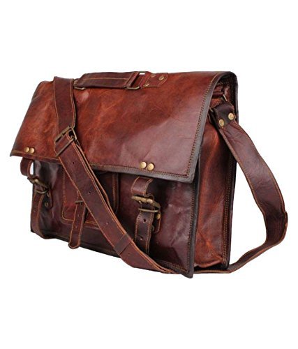 pranjals house Vintage Messenger Bag for Men/Office Bag for Men I Fits Upto 15 Inch Laptop/MacBook I Padded Laptop Compartment with Adjustable Strap (B071NNHCWX) Amazon Price History, Amazon Price Tracker
