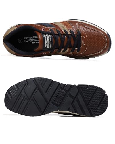 Image of ARRIGO BELLO Mens Casual Shoes Fashion Sneakers Breathable Comfort Classic Lace-Up Low Top Walking Shoes