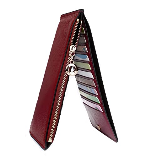 YALUXE Women's RFID Blocking Genuine Leather Wallets Cell Phone Pocket Card Holder Organizer Coin Purse with Zipper Pocket