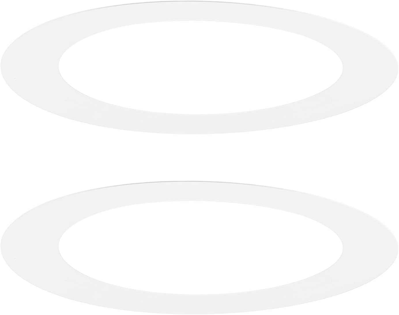 M METERXITY 2-Pack Goof Rings for 6 Inch Recessed Lights, 6.3" ID 8.6" OD Durable Steel Trim Ring Flush Mount White Can Light Trim Ring Cover for Ceiling Can Downlights