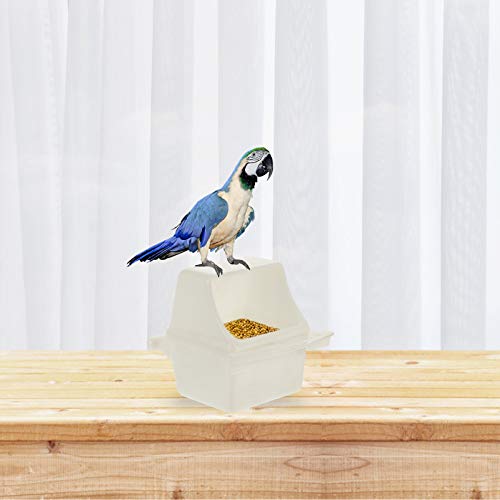 POPETPOP 4pcs Parrot Feeding Cups Plastic Birds Food Dish Parrot Feeders Water Cage Bowls for Cockatiel Conure Parakeet Parrot Macaw Small Animal Chinchilla - Image 9