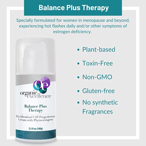 Balance Plus Therapy Bio-Identical Progesterone Cream With Phytoestrogens - 3 Oz #TOP3