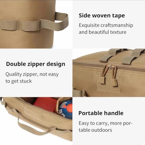 Bolsa de almacenamiento impermeable táctica verde con compartimentos 3