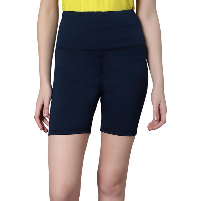 Image of omtex Aura Shorts for Women High Waisted Athletic Long Running Short|Casual Shorts| Sports Shorts |Super Breathable