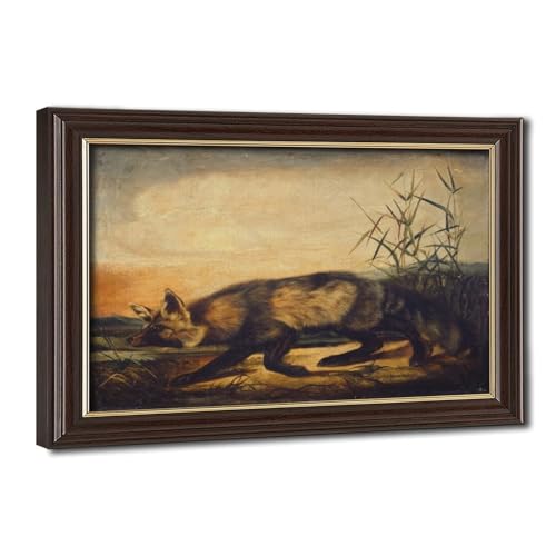 Toile renard rouge Audubon pour créer une ambiance naturelle dans votre salon