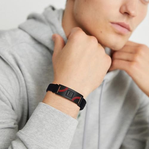 Baseball Initial Bracelets for Men, Adjustable Elastic Stretch Strap - image 7
