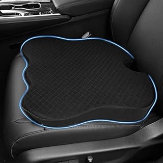 2022 Upgraded Car Seat Cushion for Car Seat Driver, Memory Foam Car Seat Wedge Cushion for Driving Chair Truck Seat Cushion Adult Car Booster Seat Short for People Car Cushions Tailbone Pain Relief
