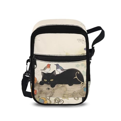 Mini Messenger Satchel Bag for Women Men Cell Phone Purses Crossbody Bag Casual Shoulder Bag with Pockets