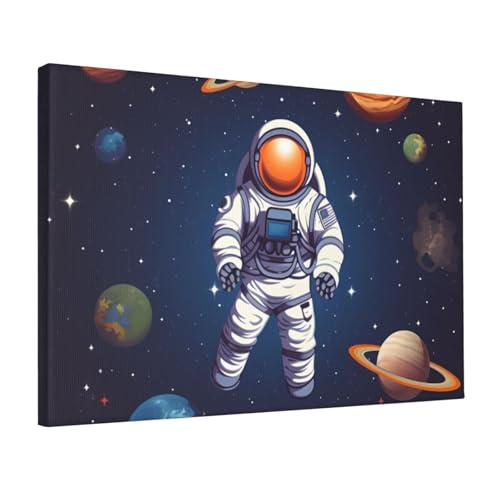 Impression sur toile d'astronaute décoration murale pour salon 30,5x45,7 cm