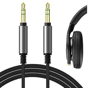 Geekria QuickFit Audio-kabel compatibel met Sony MDR-1AM2, MDR-XB950N1, MDR-XB950B1, WH-1000XM5, 1000XM3, 1000XM4…