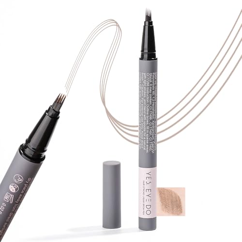 YES.EYE DO Grey Eyebrow Pencil for Older Women Soft, Retractable Gray Eyebrow Pencil for Women, Ultra Fine Brow Pencil for Gray Hair with Brush, Long lasting, Sweatproof, Grey, YES.EYE DO