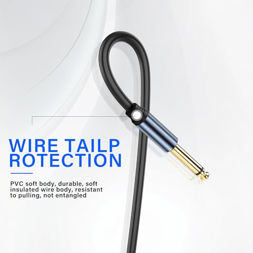 Cable adaptador Jack 3.5mm a 6.35mm de 30 cm miniatura 4