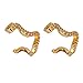 Produktbild LUOSI Exquisite Schlange Twisted CZ Ohrknochen Ohrclip Cubic Zirkonia Kein Piercing Ohrringe (Metal Color : Gold)