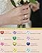 ZHESHY Gold Birthstone Rings for Women Non Tarnish 14K Gold Plated Promise Rings Heart Halo Gemstone Emerald Green CZ Wedding Engagement Rings for Anniversary Jewelry Birthday Gift Size 6-10
