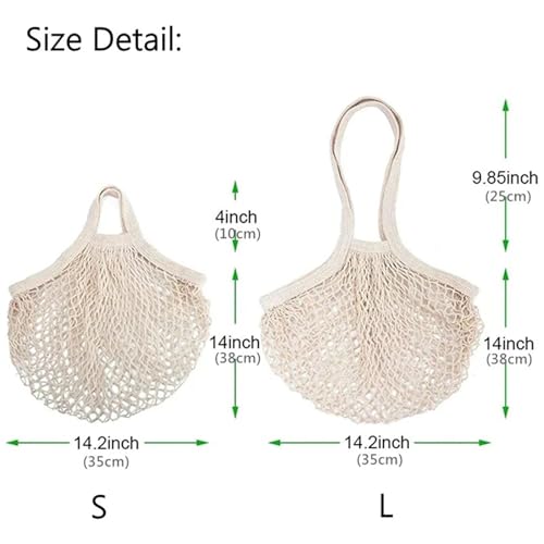 Bolsas de malla reutilizables 100% algodón verde oscuro de 5 piezas 2