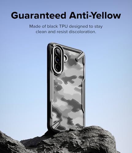Image of Ringke Fusion-X for Samsung Galaxy A57 [Heavy Duty X-Bumper] Rugged Shockproof Protective Case Back Cover with Non-Slip Side Grip - Camo Black