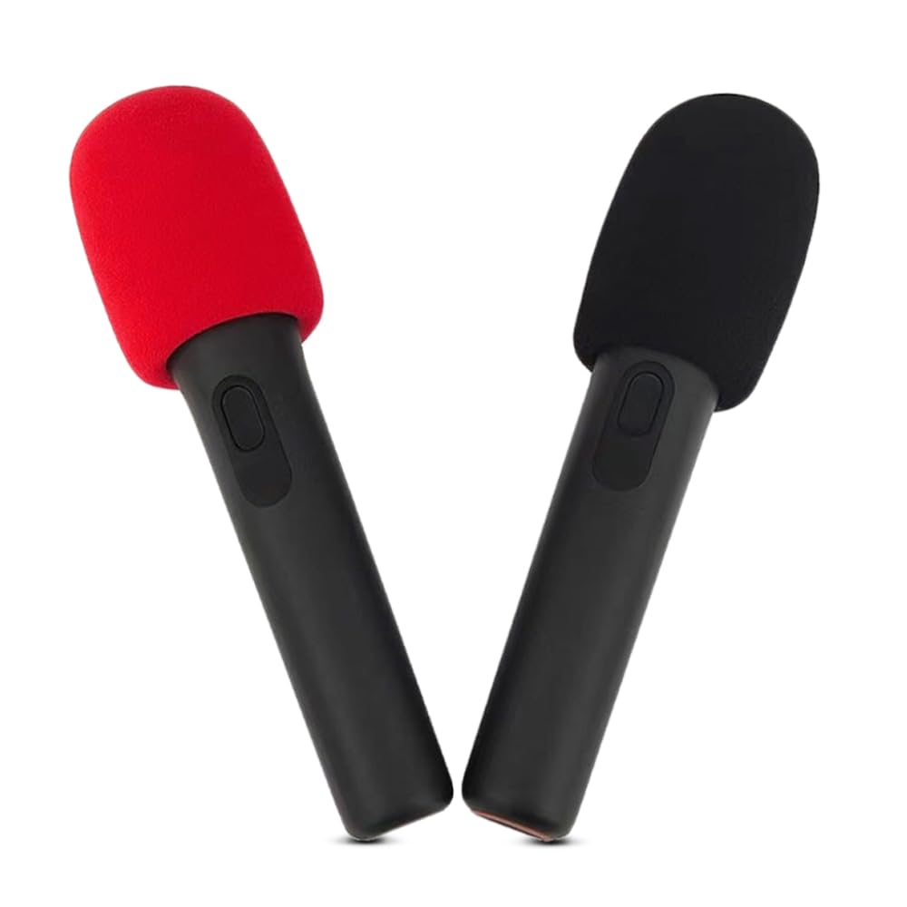 Pare-vent pour microphone sans fil à main pour JBL PartyBox Encore 2 / Encore Wireless Mic, pare-vent anti-salive, housse en mousse lavable (noir)